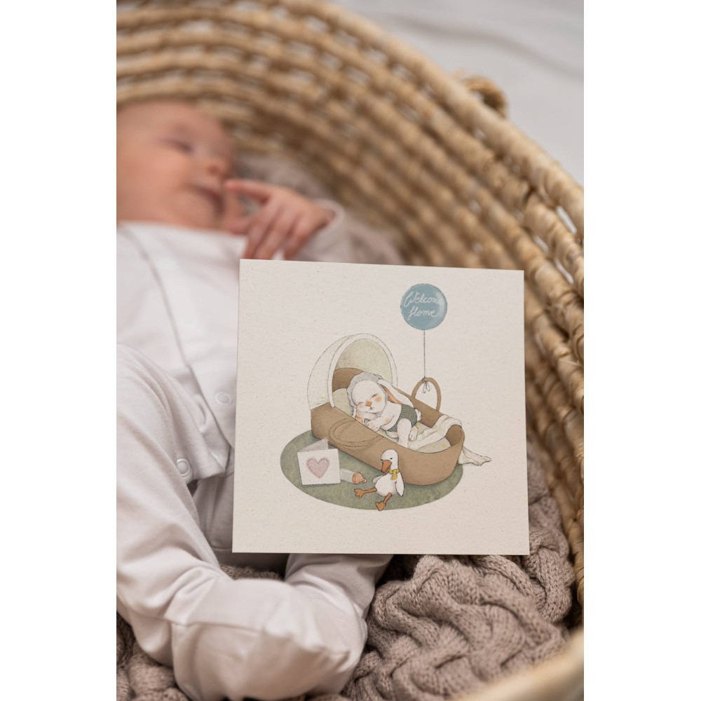 Greeting card - Hi Little - Welcome home, 14,5 x 14,5 cm