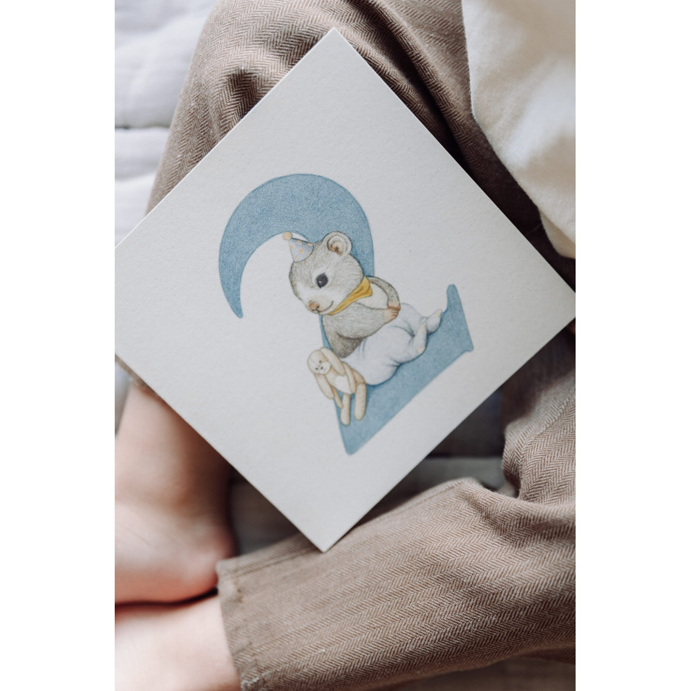 Greeting card - Hi Little - Mouse, 14,5 x 14,5 cm