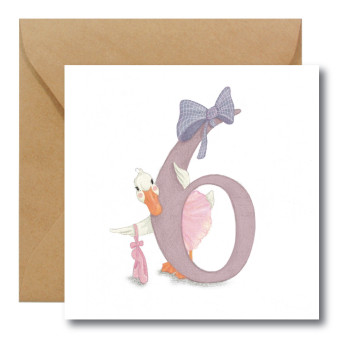 Greeting card - Hi Little - Goose, 14,5 x 14,5 cm