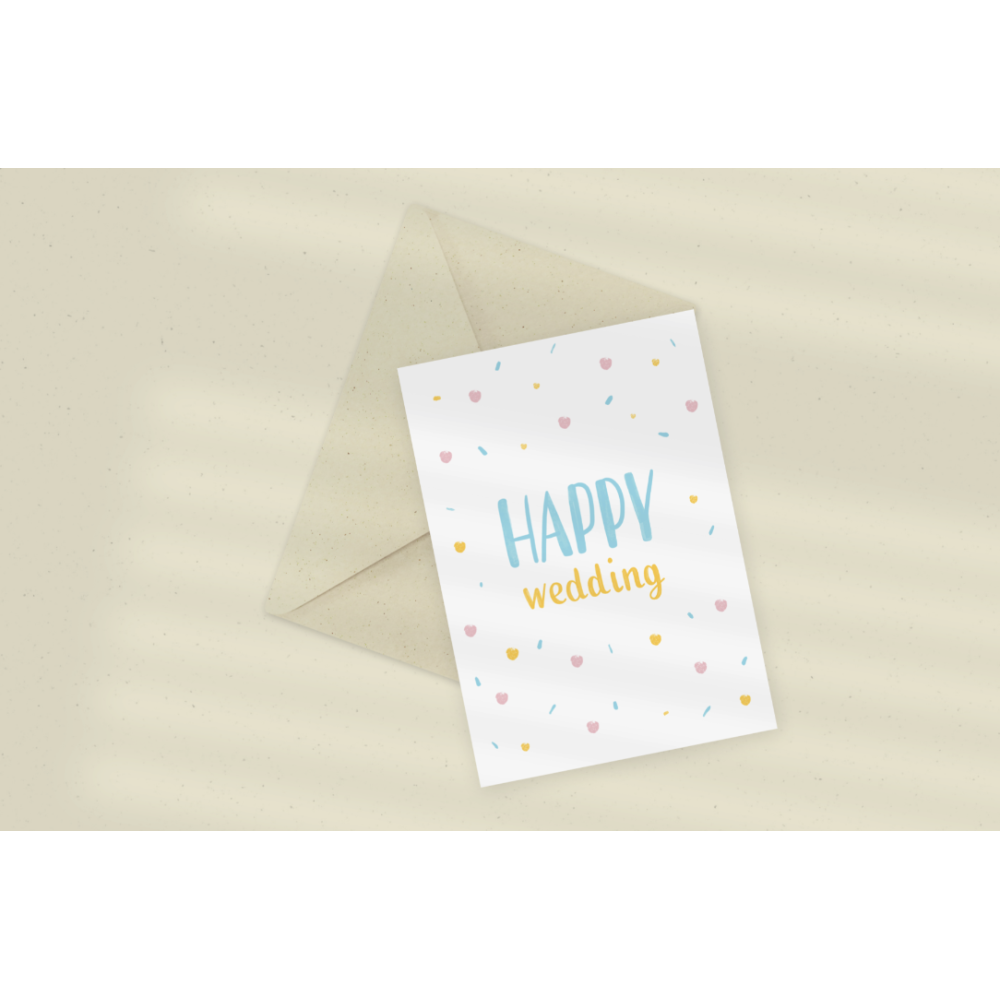 Greeting card - Eökke - Happy Wedding, 12 x 17 cm