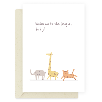 Greeting card - Eökke - Welcome to the jungle, baby!, 12 x 17 cm