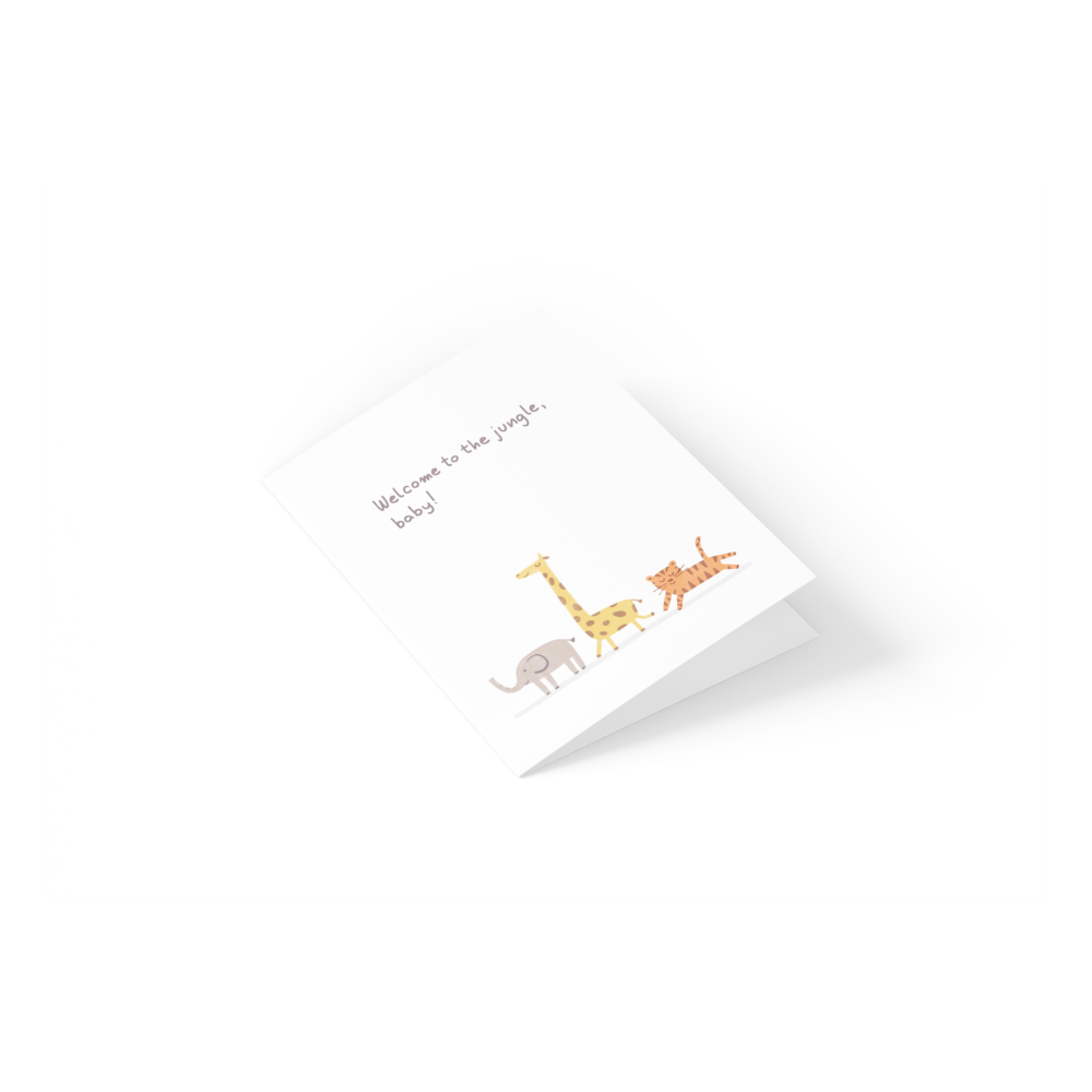 Greeting card - Eökke - Welcome to the jungle, baby!, 12 x 17 cm