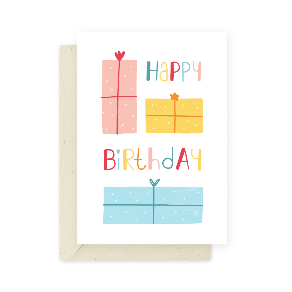 Greeting card - Eökke - Happy Birthday, gifts, 12 x 17 cm