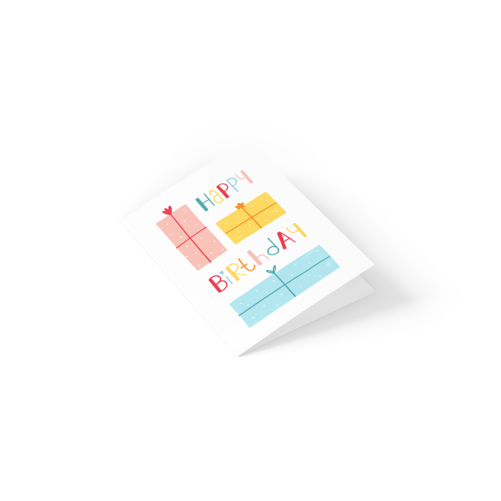 Greeting card - Eökke - Happy Birthday, gifts, 12 x 17 cm