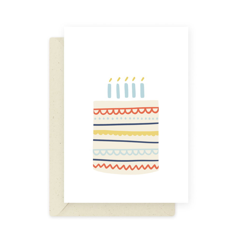 Greeting card - Eökke - Birthday cake, 12 x 17 cm