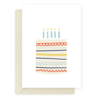 Greeting card - Eökke - Birthday cake, 12 x 17 cm