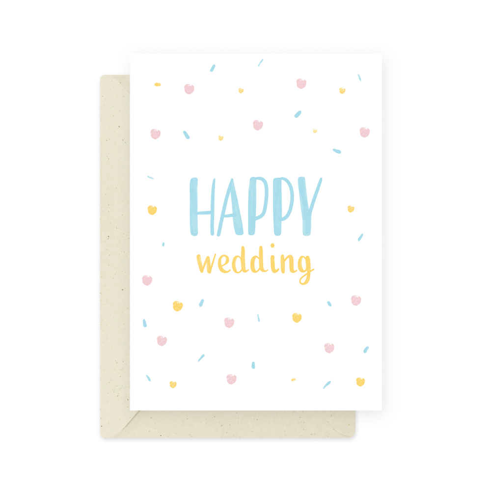 Greeting card - Eökke - Happy Wedding, 12 x 17 cm