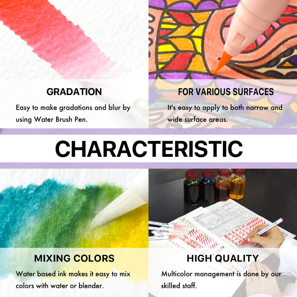 Gradation Watercolor Flowers set - Kuretake - 11 pcs.