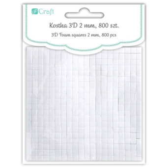 3D foam squares - DpCraft - 5 x 5 mm, 800 pcs.