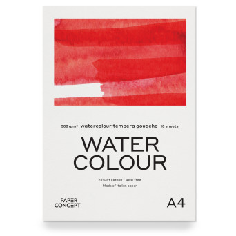 Blok do akwareli Watercolour - PaperConcept - cold press A4 300 g 10 ark.