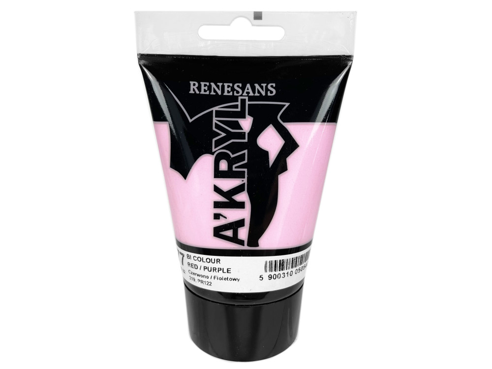 Acrylic A'kryl Bicolor paint - Renesans - 77, red purple, 100 ml
