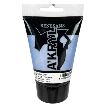 Farba akrylowa A'kryl Bicolor - Renesans - 75, blue golden, 100 ml