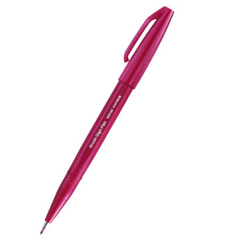 Marker Brush Sign Pen S - Pentel - Burgundy