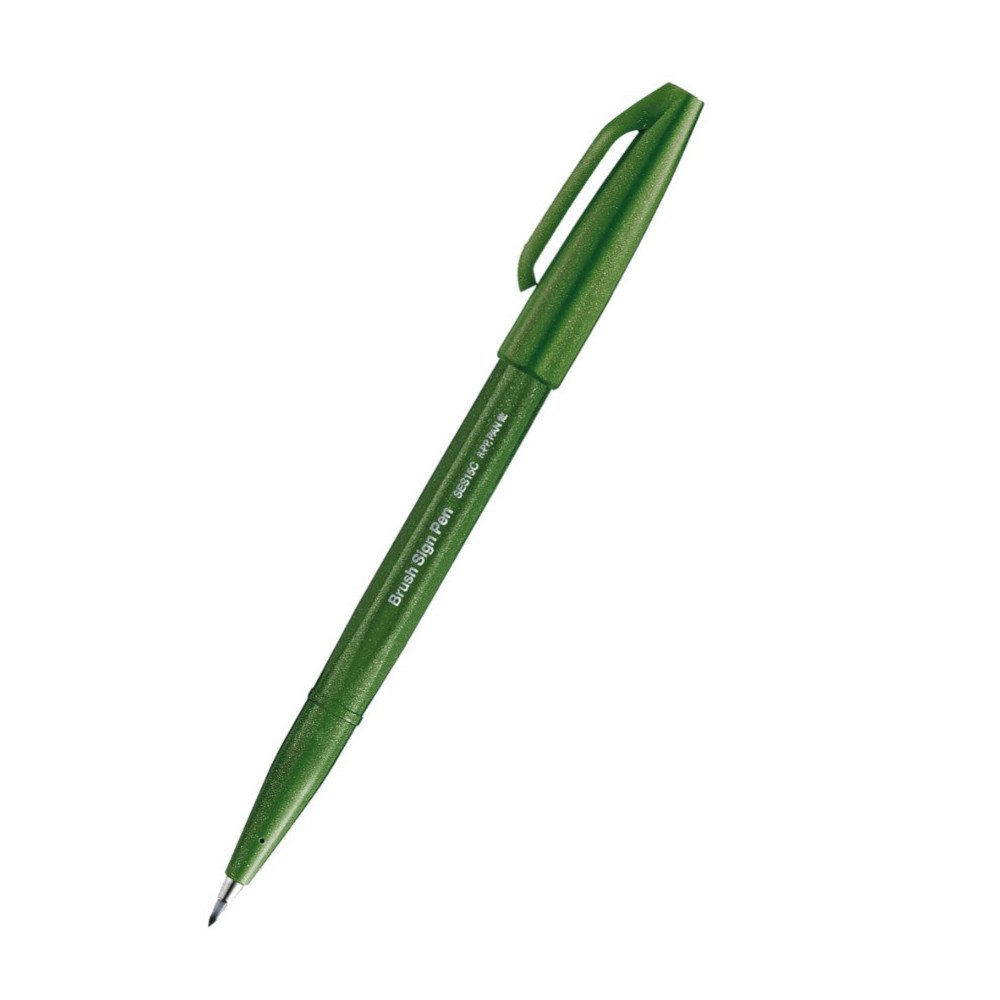 Pisak pędzelkowy Brush Sign Pen - Pentel - oliwkowy
