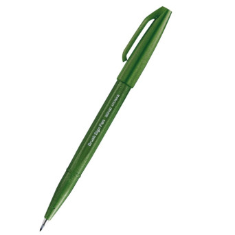 Pisak pędzelkowy Brush Sign Pen - Pentel - oliwkowy