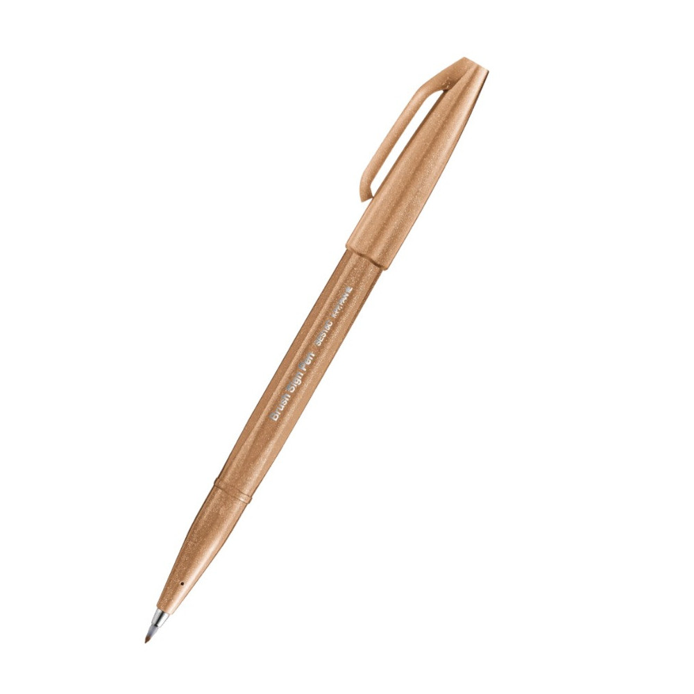 Marker Brush Sign Pen S - Pentel - light brown