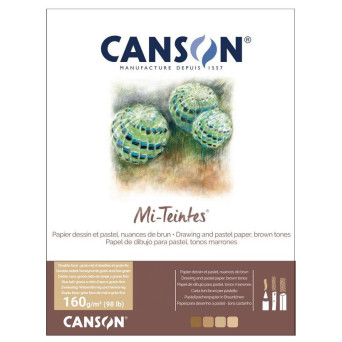 Mi Teintes paper pad for pastels - Canson - shades of brown, A4, 160 g, 10 sheets