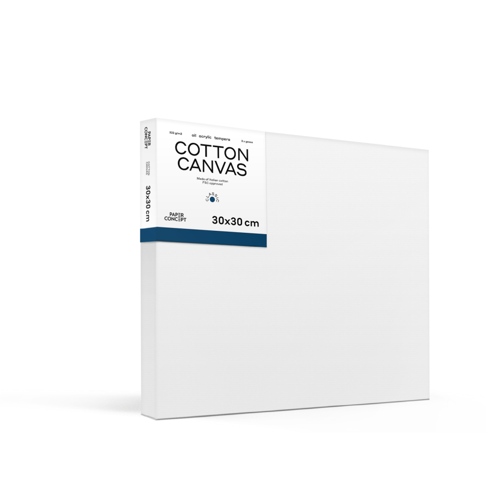 Cotton stretched canvas Classic - PaperConcept - 30 x 30 cm