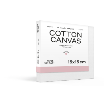 Cotton stretched canvas Basic - PaperConcept - 15 x 15 cm