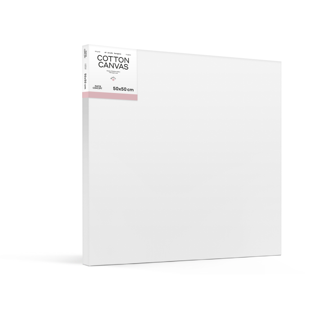 Cotton stretched canvas Basic - PaperConcept - 50 x 50 cm
