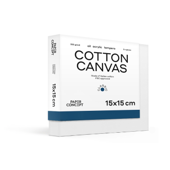 Cotton stretched canvas Classic - PaperConcept - 15 x 15 cm