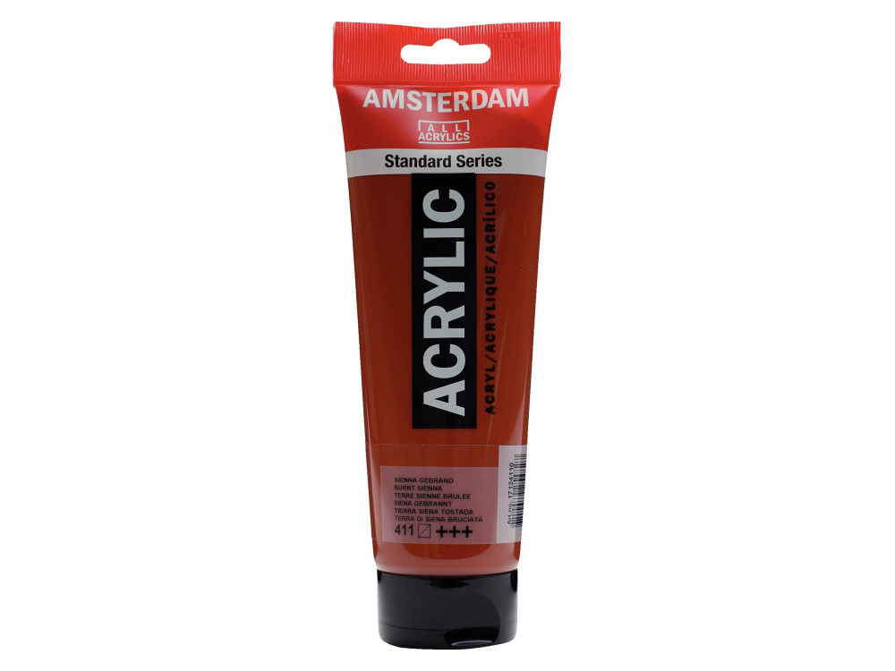 Acrylic paint - Amsterdam - 411, Burnt Sienna, 250 ml