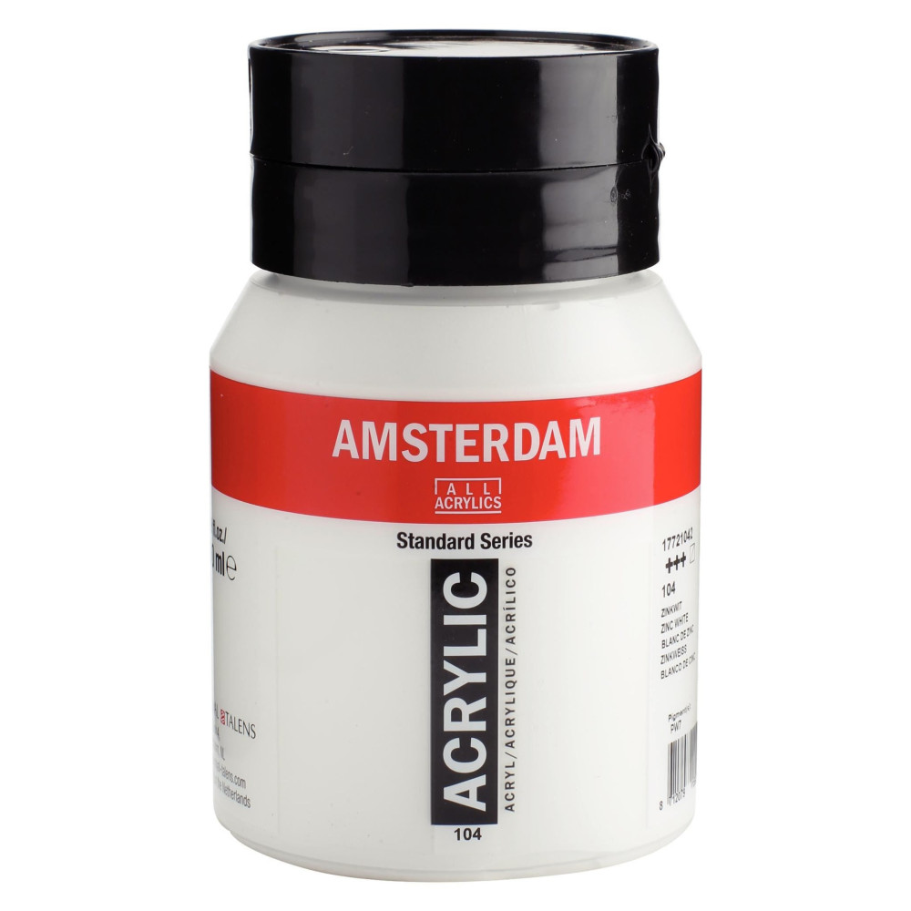 Farba akrylowa - Amsterdam - 104, Zinc White, 500 ml