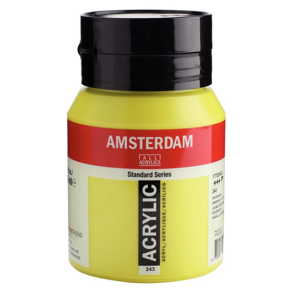 Acrylic paint in jar - Amsterdam - 243, Greenish Yellow, 500 ml