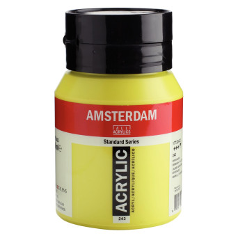 Acrylic paint in jar - Amsterdam - 243, Greenish Yellow, 500 ml