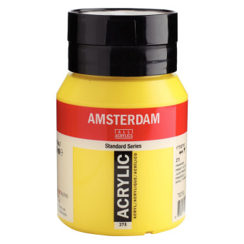 Acrylic paint in jar - Amsterdam - 275, Primary Yellow, 500 ml