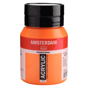 Acrylic paint in jar - Amsterdam - 276, Azo Orange, 500 ml