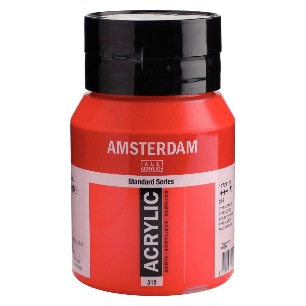 Farba akrylowa - Amsterdam - 315, Pyrrole Red, 500 ml