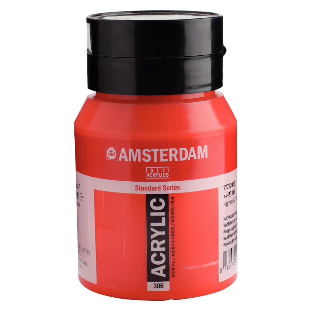 Acrylic paint in jar - Amsterdam - 396, Naphthol Red Medium, 500 ml