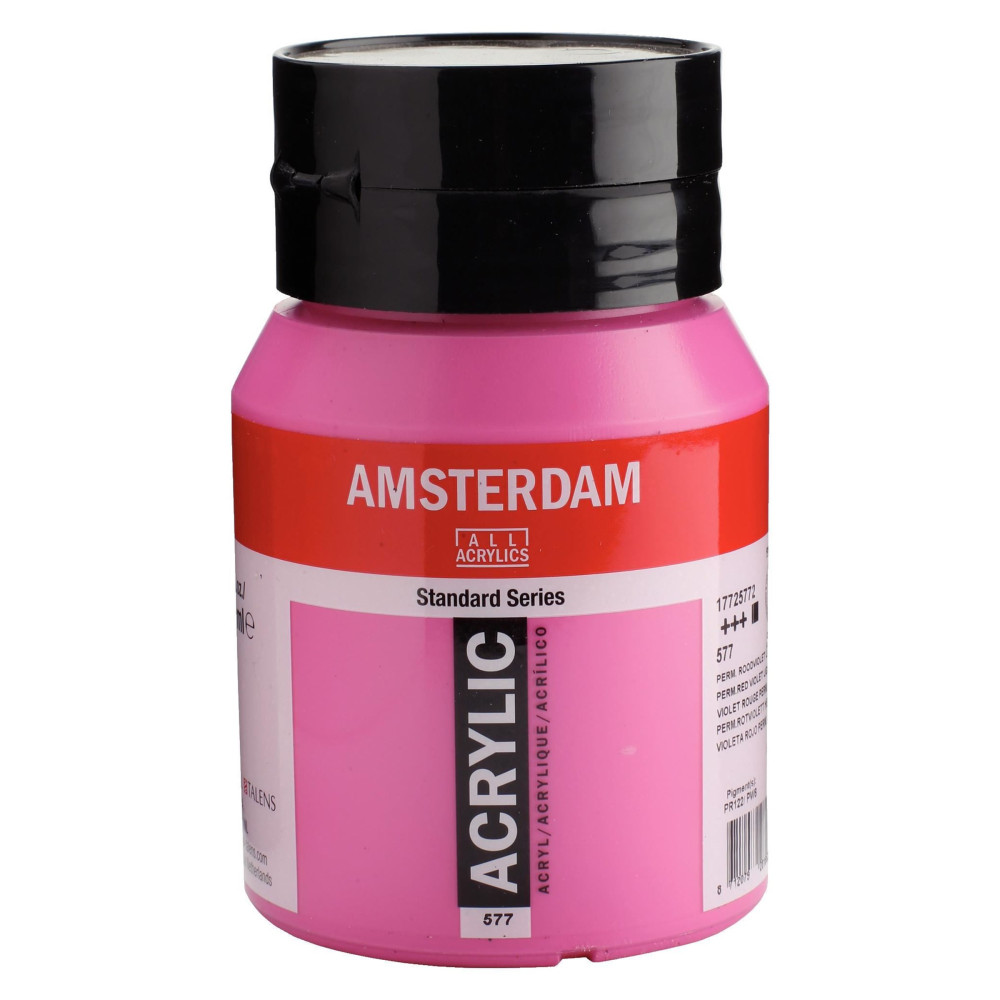 Farba akrylowa - Amsterdam - 577, Permanent Red Violet Light, 500 ml