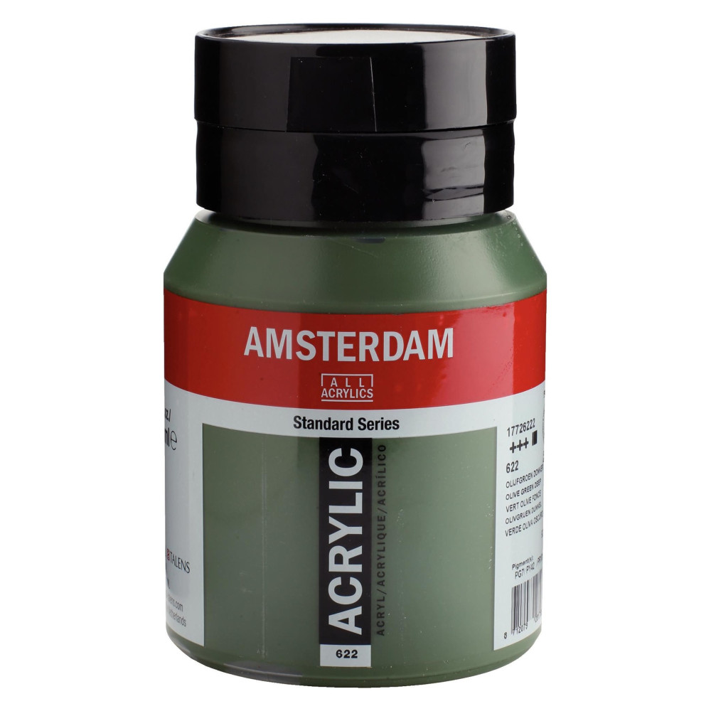 Farba akrylowa - Amsterdam - 622, Olive Green Deep, 500 ml