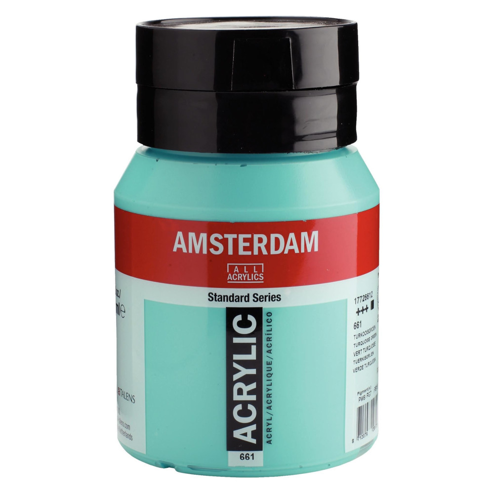 Farba akrylowa - Amsterdam - 661, Turquoise Green, 500 ml