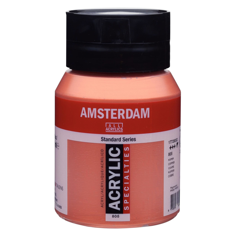 Farba akrylowa - Amsterdam - 805, Copper, 500 ml