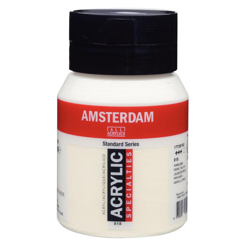 Farba akrylowa - Amsterdam - 818, Pearl Yellow, 500 ml