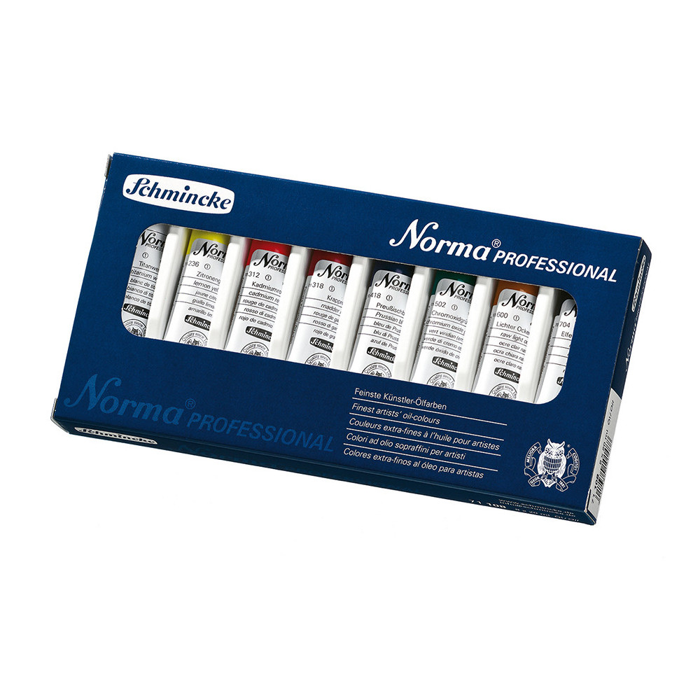 Zestaw farb olejnych Norma Professional - Schmincke - 8 kolorów x 20 ml