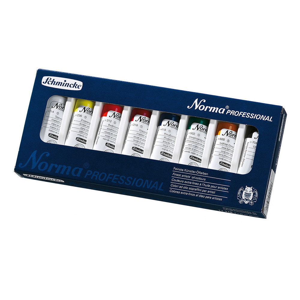 Zestaw farb olejnych Norma Professional - Schmincke - 8 kolorów x 35 ml