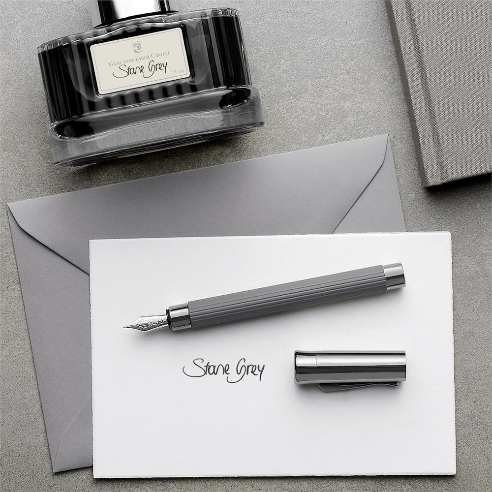 Atrament permanentny - Graf Von Faber-Castell - Stone Grey, 75 ml
