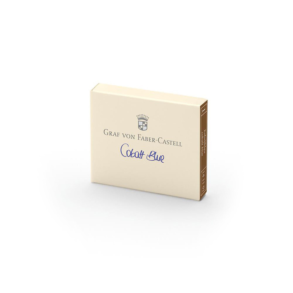 Calligraphy ink cartridges - Graf Von Faber-Castell - Cobalt Blue, 6 pcs.