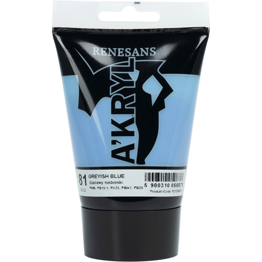 Farba akrylowa A'kryl - Renesans - 81, Greyish Blue, 100 ml