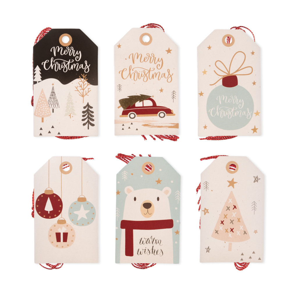 Zawieszki prezentowe, Christmas Pastels - DpCraft - 24 szt.