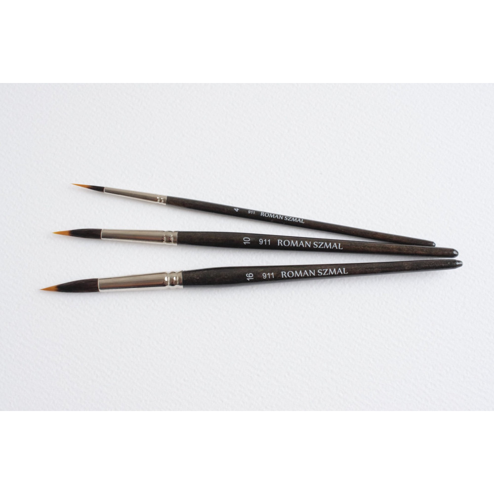 Round, mixed bristles, 911 series brush - Roman Szmal - no. 10