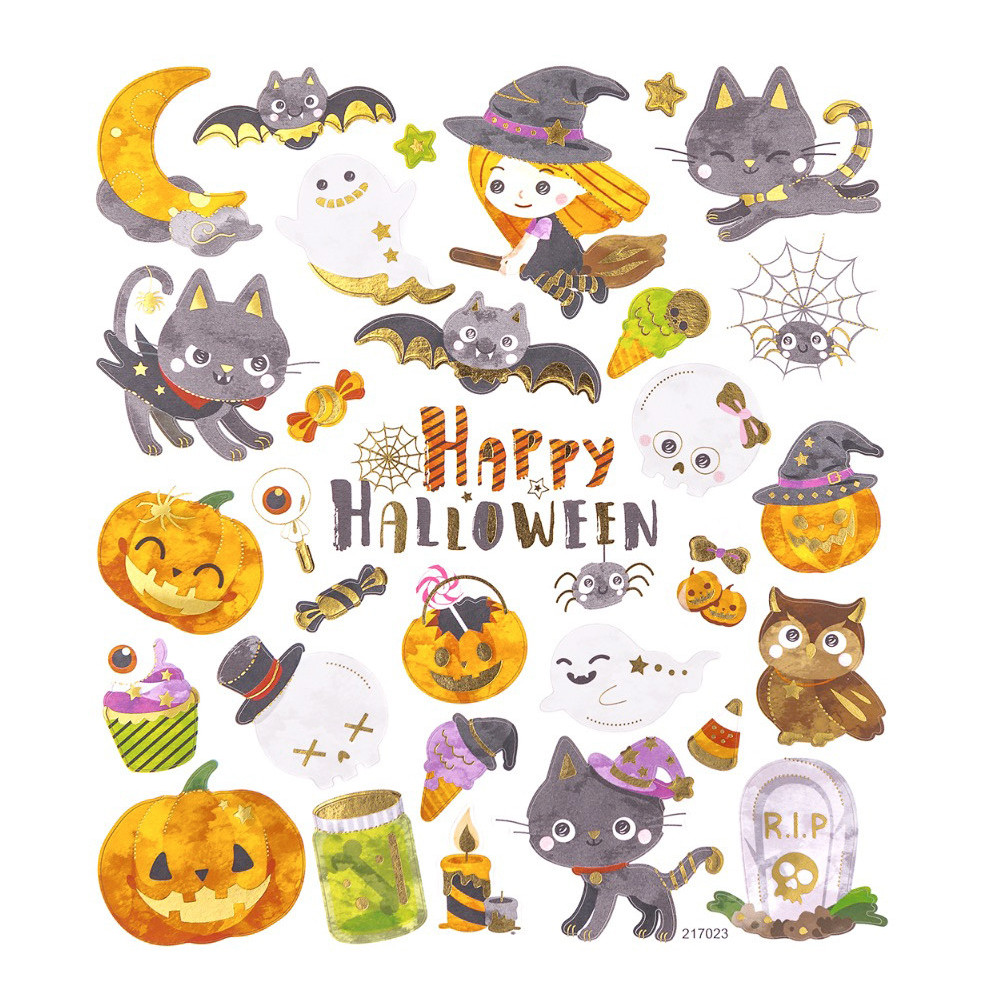 Naklejki z połyskiem, Halloween - DpCraft - 32 szt.