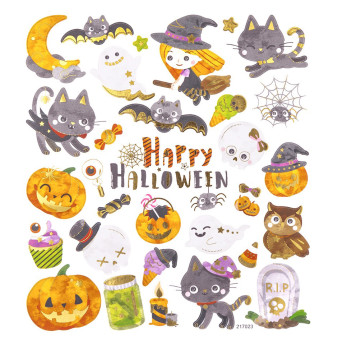 Naklejki z połyskiem, Halloween - DpCraft - 32 szt.