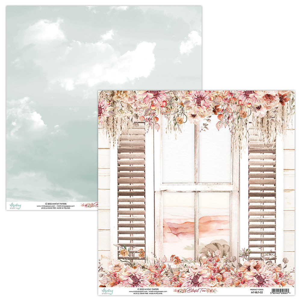 Papier do scrapbookingu 30,5 x 30,5 cm - Mintay - Blissful Time 02