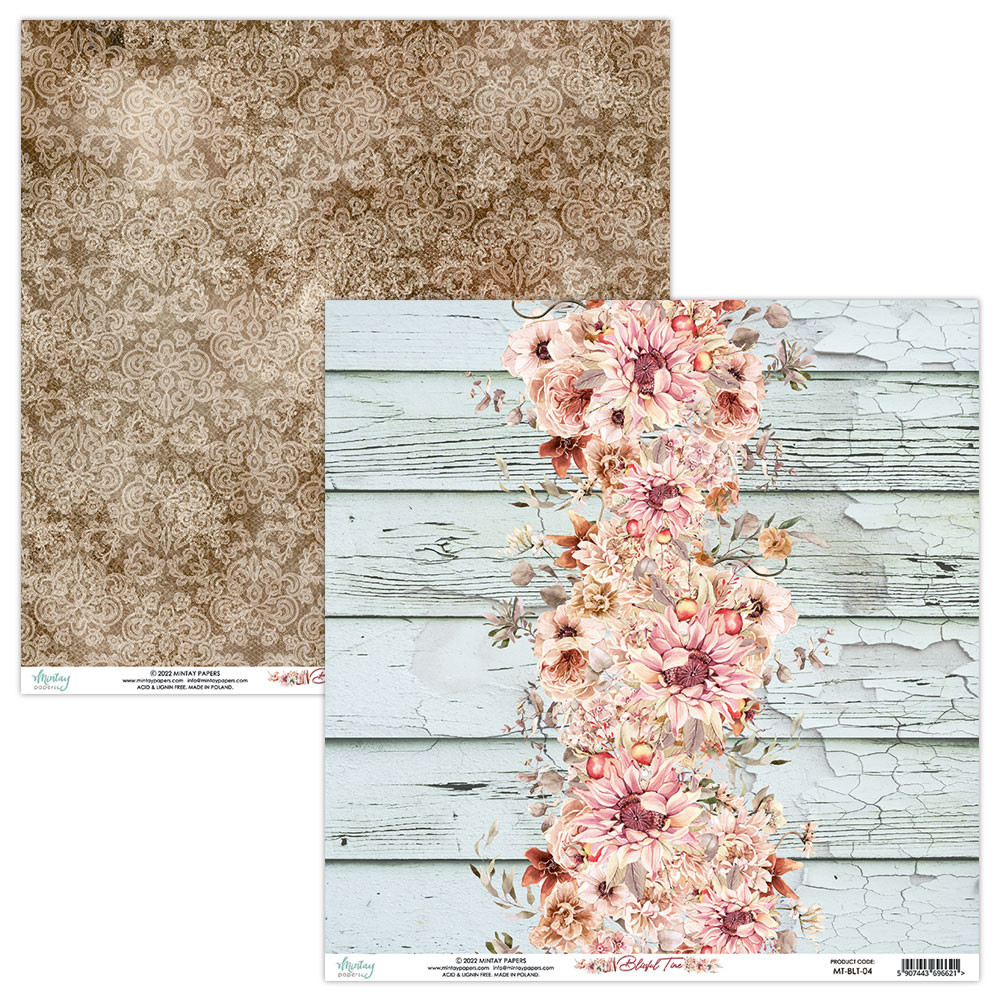 Papier do scrapbookingu 30,5 x 30,5 cm - Mintay - Blissful Time 04