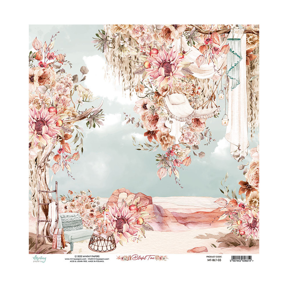 Set of scrapbooking papers 30,5 x 30,5 cm - Mintay - Blissful Time